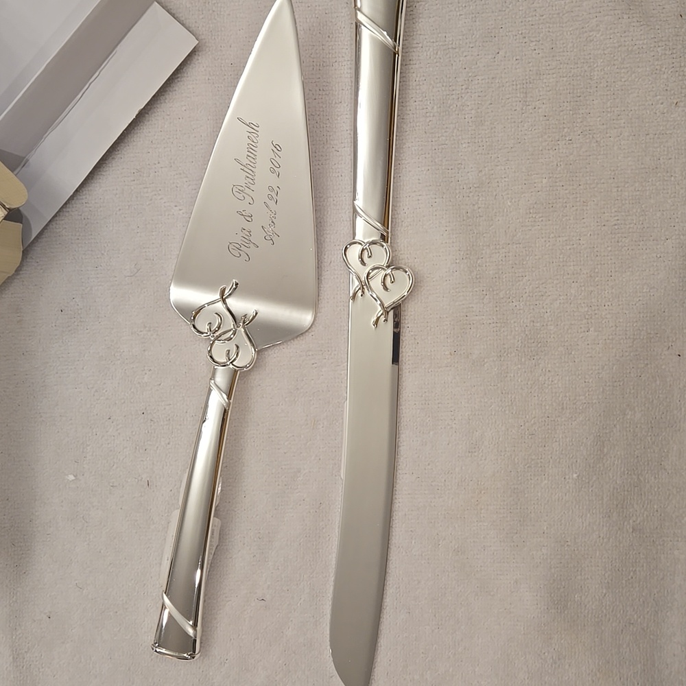 ​Lenox True Love Silver-Plated Cake Knife & Server Set - Read Description